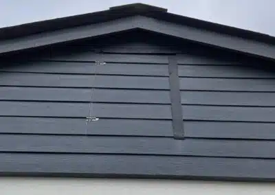 Hardieplank på gavl med integreret loft lem